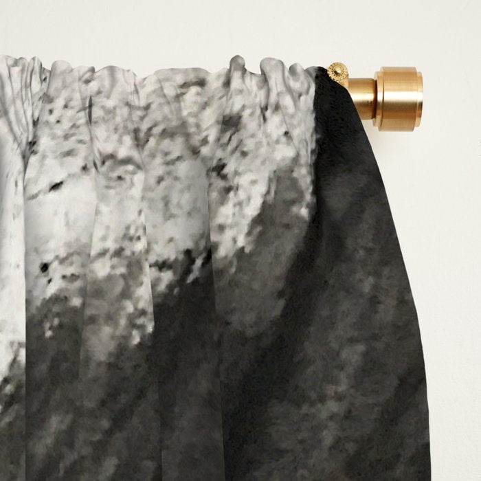 Drift [5]: a neutral abstract mixed media piece in black, white, gray, brown Window Curtain Gallery Image 2