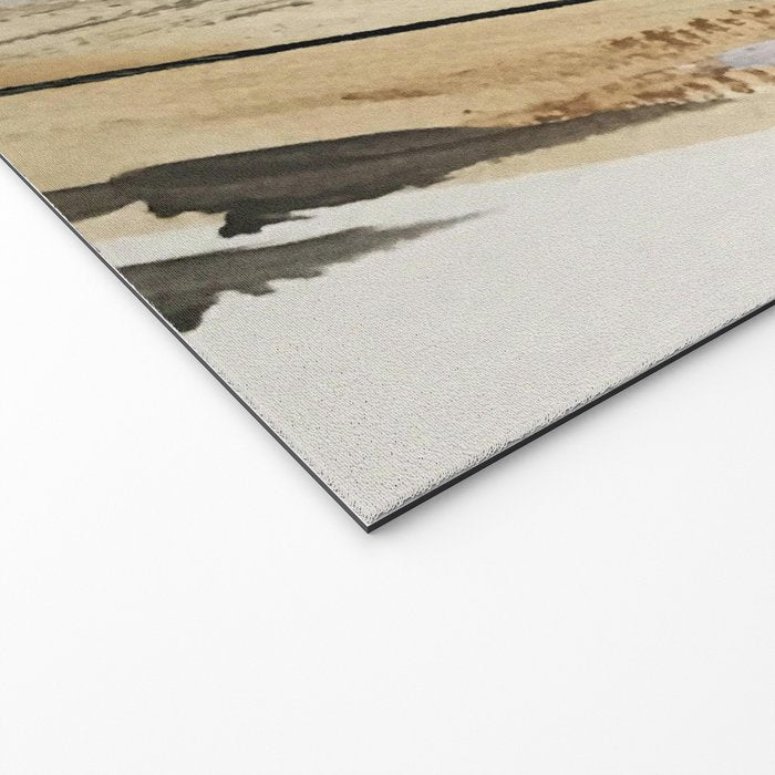Drift [5]: a neutral abstract mixed media piece in black, white, gray, brown Welcome Mat Gallery Image 2