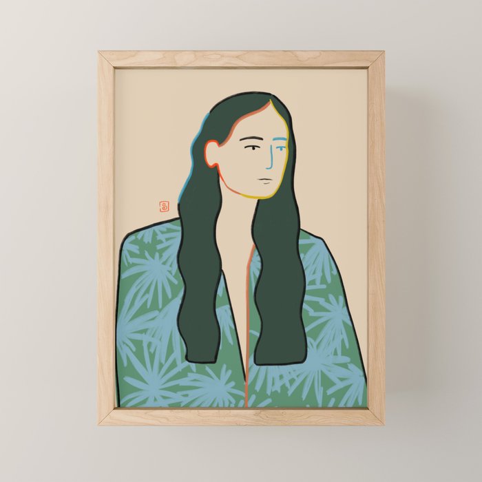 GIRL IN LOVE Mini Art Print Gallery Image 1