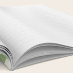 Modern Liquid Swirl Abstract Pattern in Cream and Light Sage Green Notebook Gallery Image 2