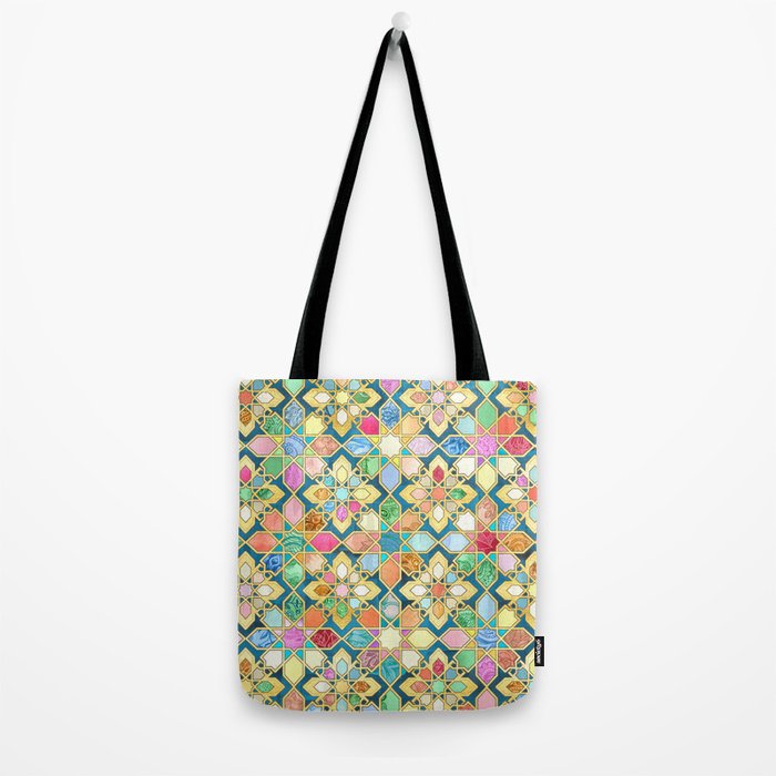 Gilded Moroccan Mosaic Tiles Tote Bag Gallery Image 2