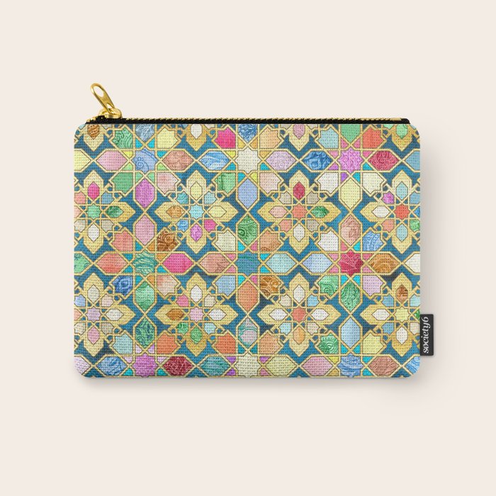 Gilded Moroccan Mosaic Tiles Carry All Pouch Gallery Image 1
