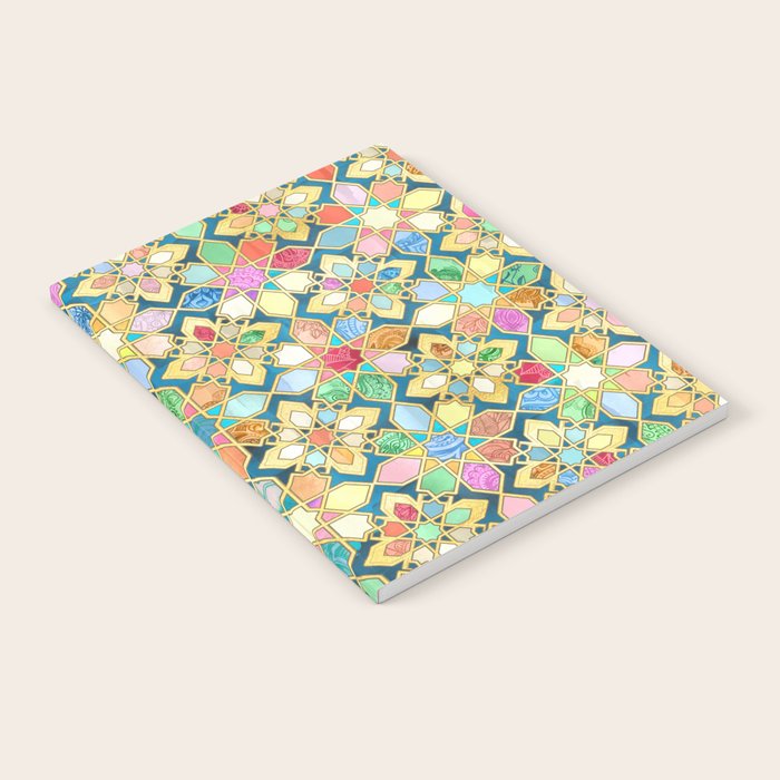 Gilded Moroccan Mosaic Tiles Notebook Gallery Image 2