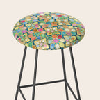 Gilded Moroccan Mosaic Tiles Stool Gallery Image 2
