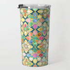 Gilded Moroccan Mosaic Tiles Travel Mug Gallery Image 3