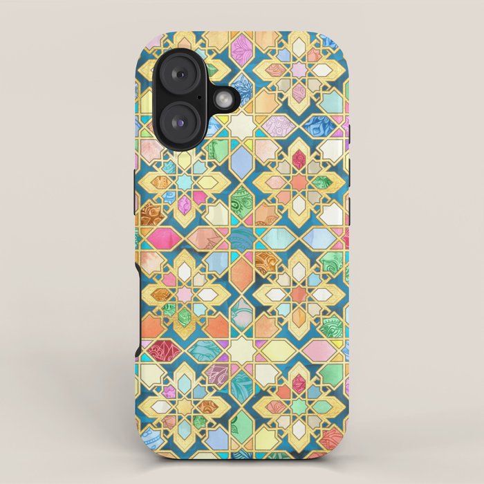 Gilded Moroccan Mosaic Tiles iPhone Case Gallery Image 1