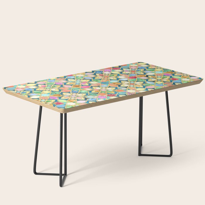 Gilded Moroccan Mosaic Tiles Coffee Table Gallery Image 1
