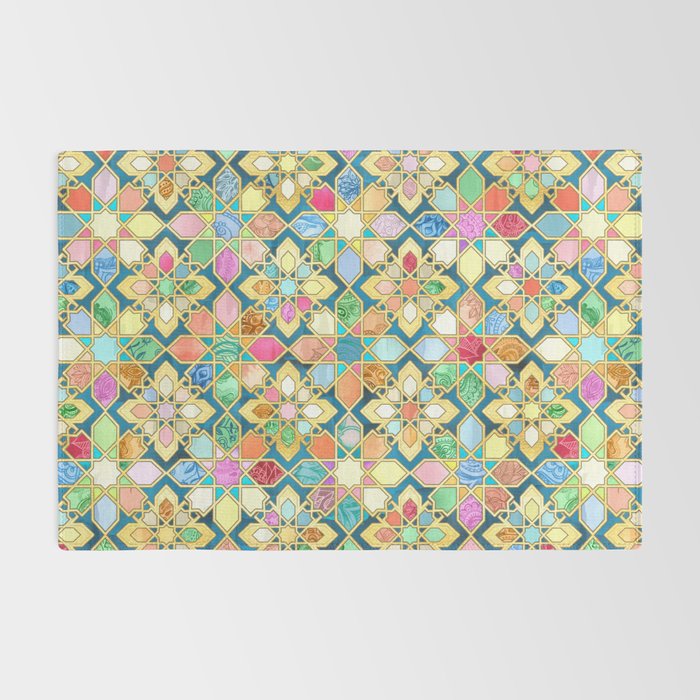 Gilded Moroccan Mosaic Tiles Rug Gallery Image 2