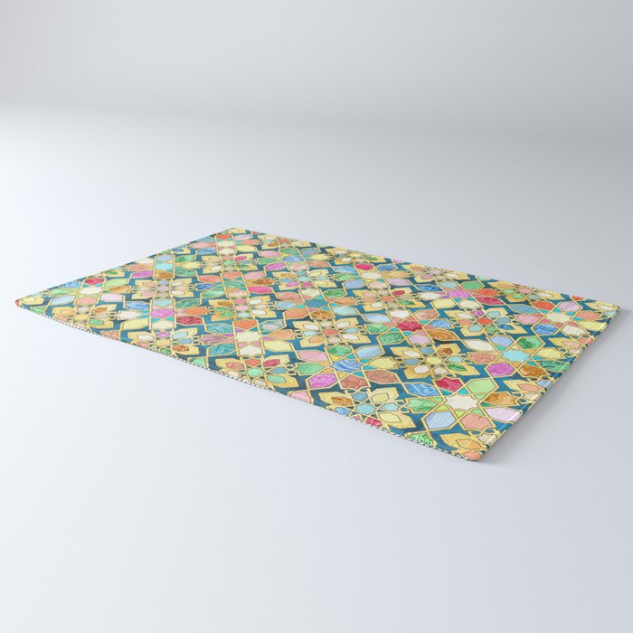 Gilded Moroccan Mosaic Tiles Rug Gallery Image 3