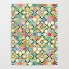 Gilded Moroccan Mosaic Tiles Poster Gallery Image 4