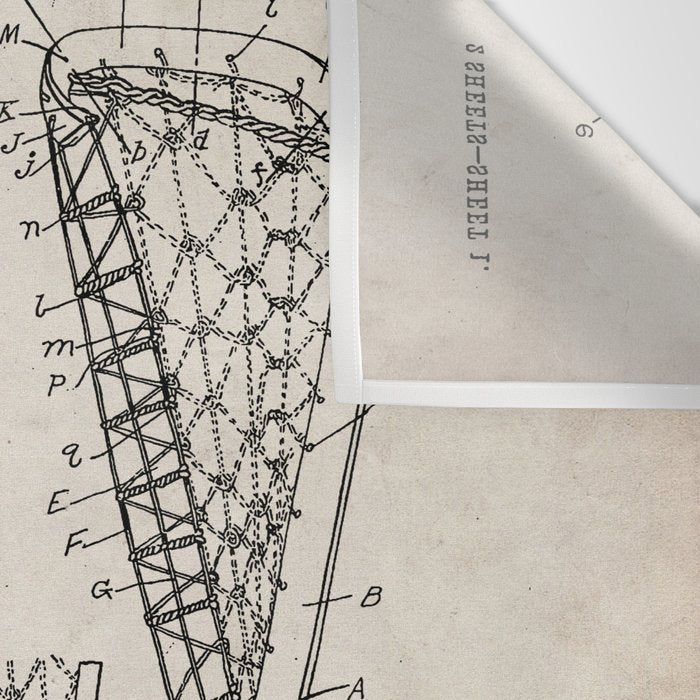 Lacrosse Stick Patent - Lacrosse Player Art - Antique Wall Tapestry Gallery Image 3