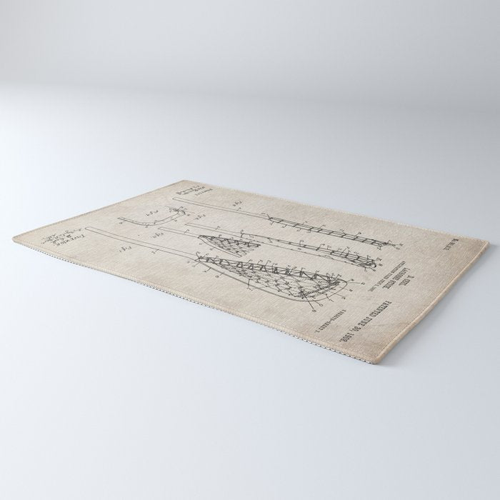Lacrosse Stick Patent - Lacrosse Player Art - Antique Rug Gallery Image 3