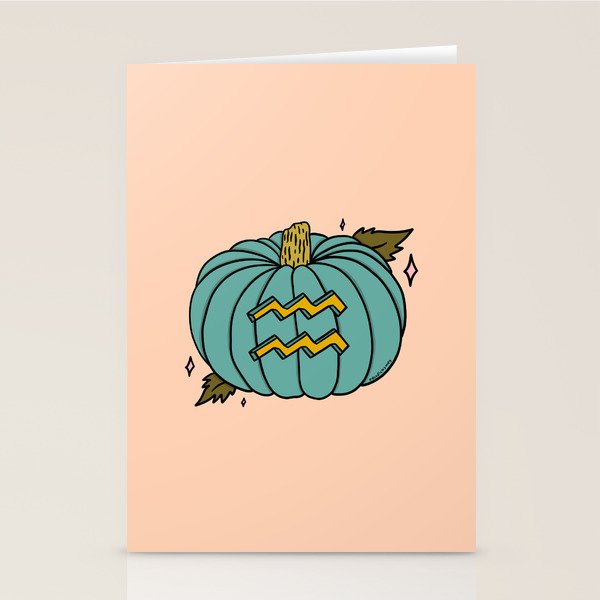 Aquarius Pumpkin Stationery Card Gallery Image 2