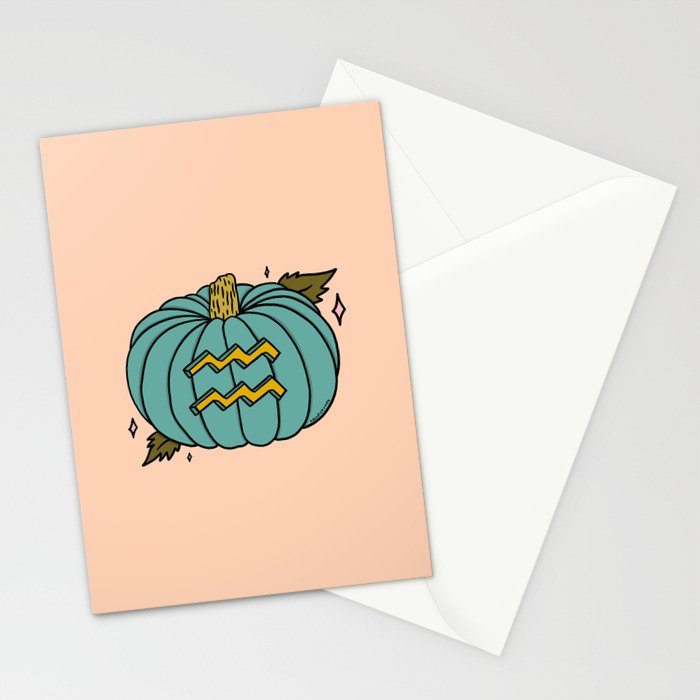 Aquarius Pumpkin Stationery Card Gallery Image 2
