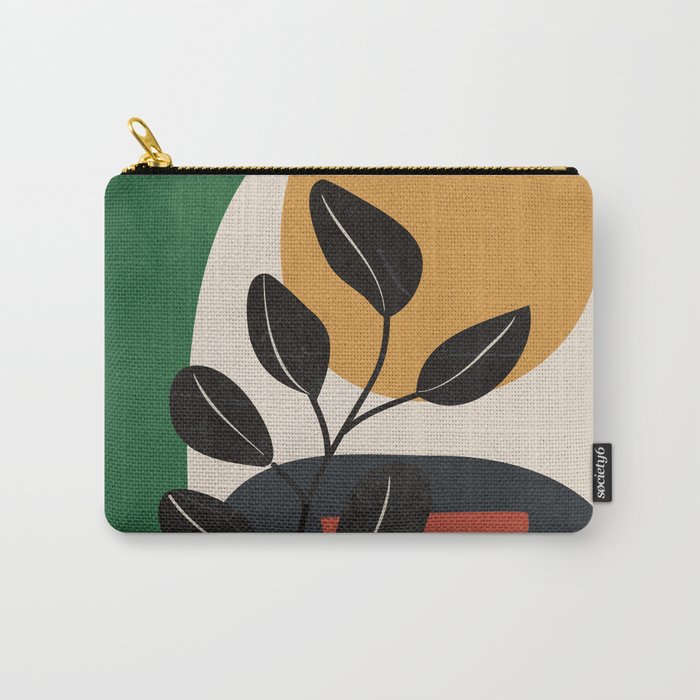 Modern Abstract Minimal Shapes Branches Art 6 Carry All Pouch Gallery Image 1