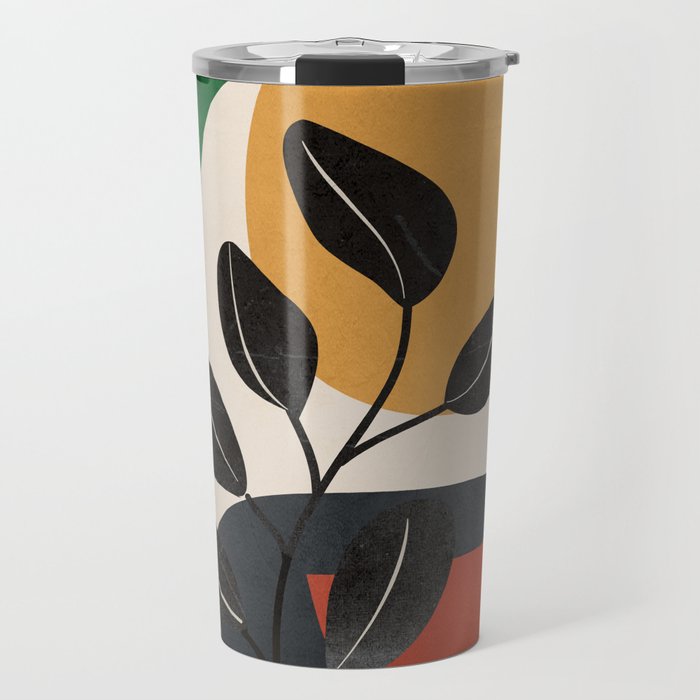 Modern Abstract Minimal Shapes Branches Art 6 Travel Mug Gallery Image 1