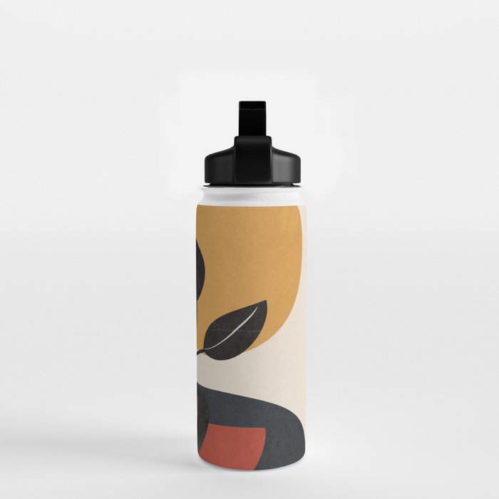 Modern Abstract Minimal Shapes Branches Art 6 Water Bottle Gallery Image 2