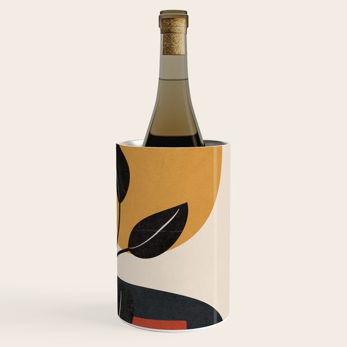 Modern Abstract Minimal Shapes Branches Art 6 Wine Chiller Gallery Image 3