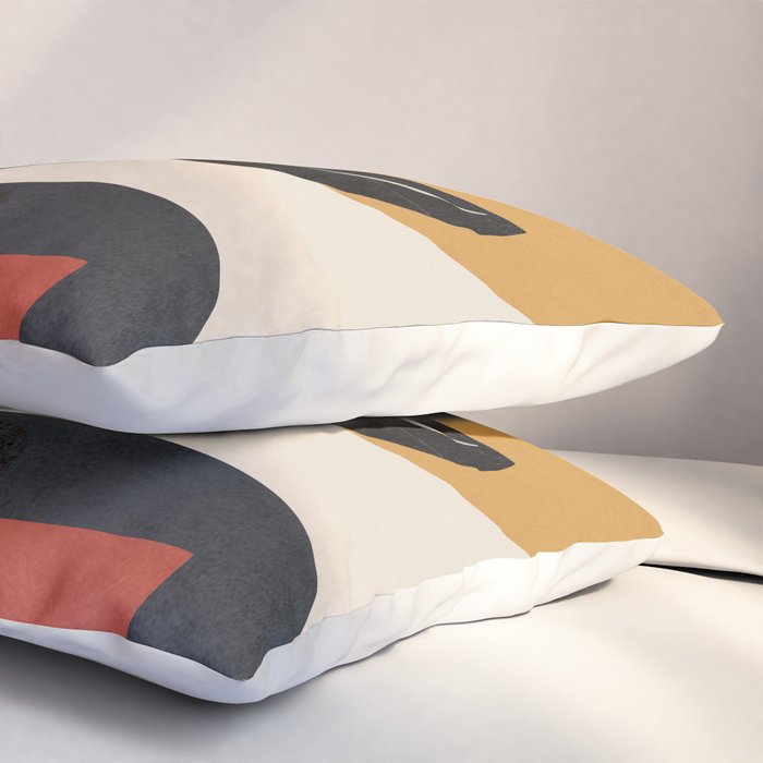 Modern Abstract Minimal Shapes Branches Art 6 Pillow Sham Gallery Image 3