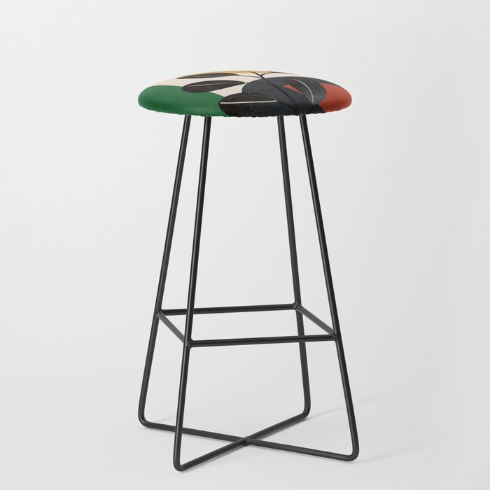 Modern Abstract Minimal Shapes Branches Art 6 Stool Gallery Image 1