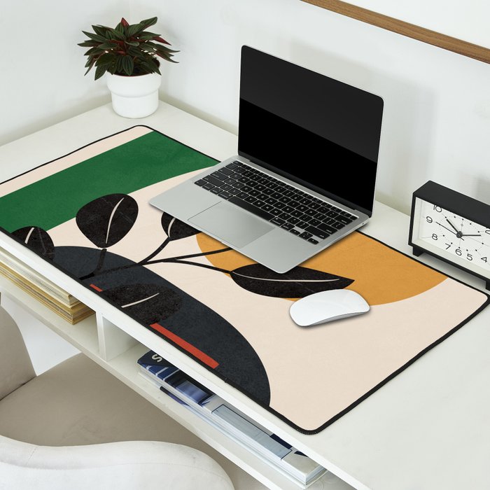 Modern Abstract Minimal Shapes Branches Art 6 Desk Mat Gallery Image 2