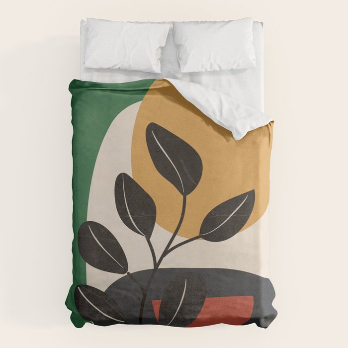 Modern Abstract Minimal Shapes Branches Art 6 Duvet Cover Gallery Image 6