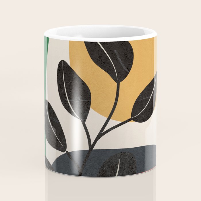 Modern Abstract Minimal Shapes Branches Art 6 Coffee Mug Gallery Image 4