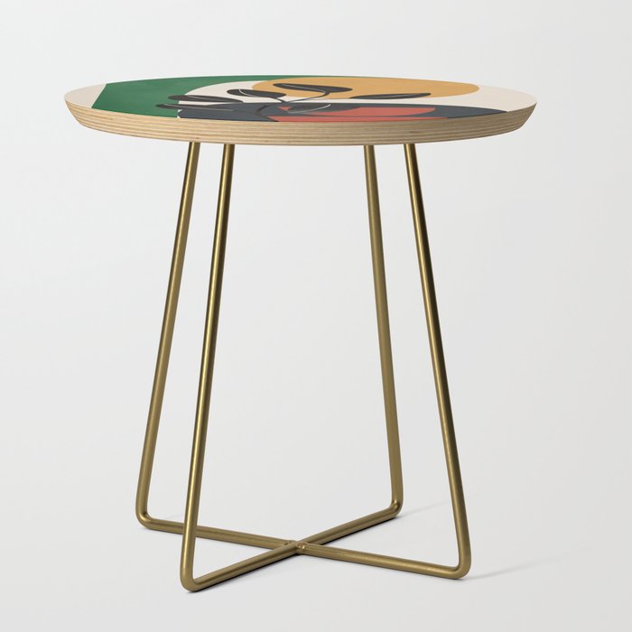 Modern Abstract Minimal Shapes Branches Art 6 Side Table Gallery Image 1
