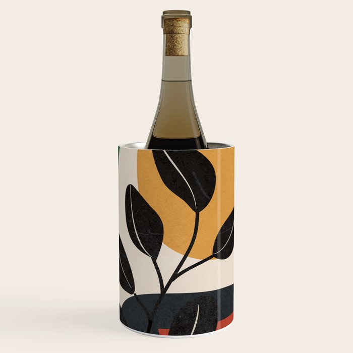 Modern Abstract Minimal Shapes Branches Art 6 Wine Chiller Gallery Image 1