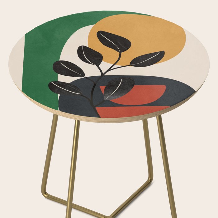 Modern Abstract Minimal Shapes Branches Art 6 Side Table Gallery Image 2