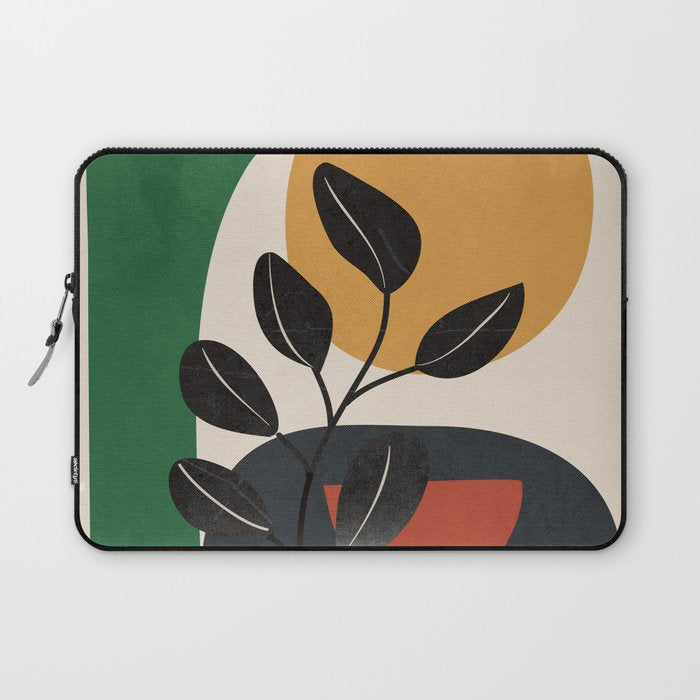 Modern Abstract Minimal Shapes Branches Art 6 Laptop Sleeve Gallery Image 1