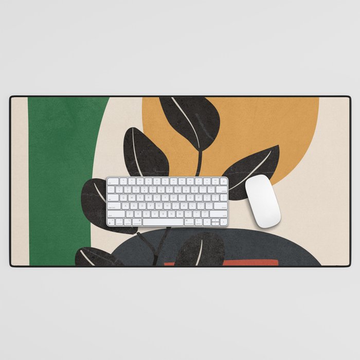 Modern Abstract Minimal Shapes Branches Art 6 Desk Mat Gallery Image 1