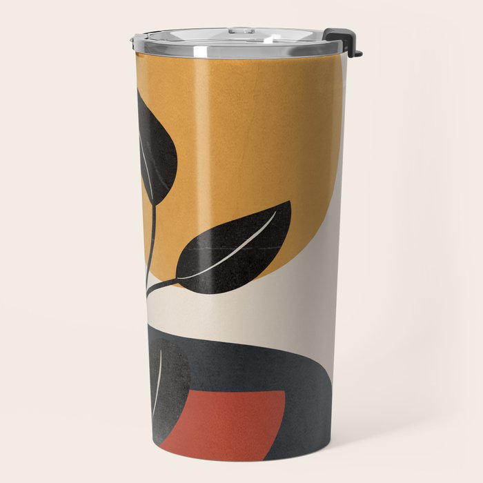 Modern Abstract Minimal Shapes Branches Art 6 Travel Mug Gallery Image 2