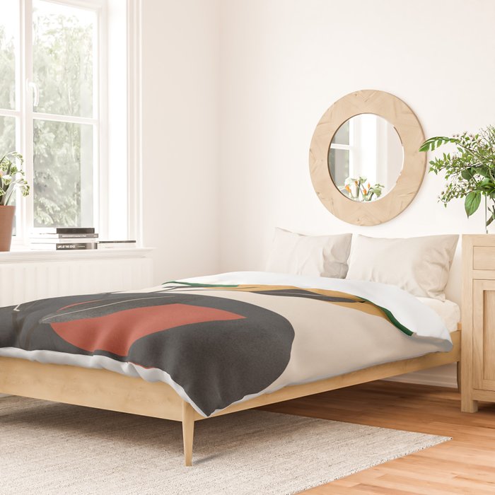 Modern Abstract Minimal Shapes Branches Art 6 Duvet Cover Gallery Image 2