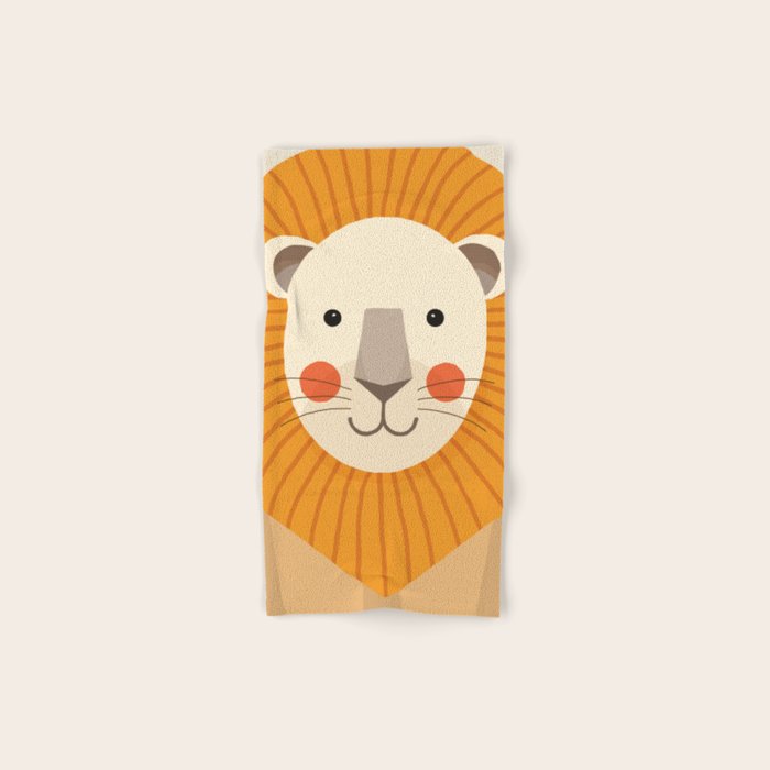 Lion, Animal Portrait Bath Towel Gallery Image 1