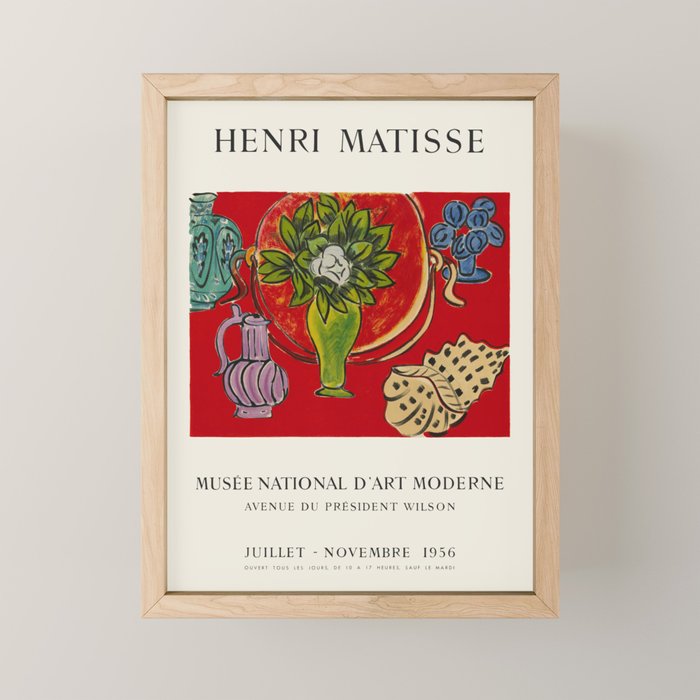 Henri Matisse Vintage Art Exhibition Poster, 1956 Mini Art Print Gallery Image 1