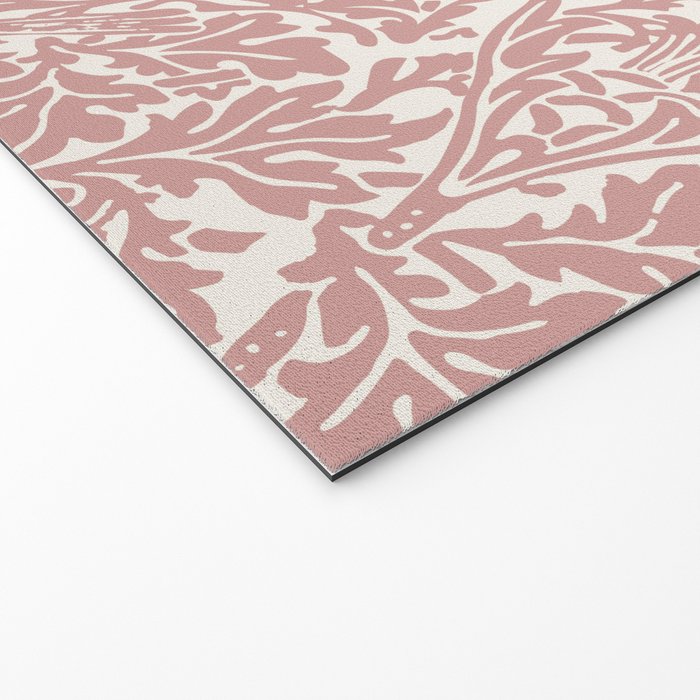 William Morris Vintage Strawberry Thief Pink & White Pattern Welcome Mat Gallery Image 2
