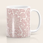 William Morris Vintage Strawberry Thief Pink & White Pattern Coffee Mug Gallery Image 1