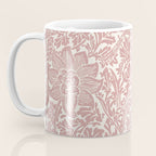 William Morris Vintage Strawberry Thief Pink & White Pattern Coffee Mug Gallery Image 3