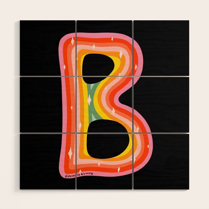 Rainbow B Wood Wall Art Gallery Image 1