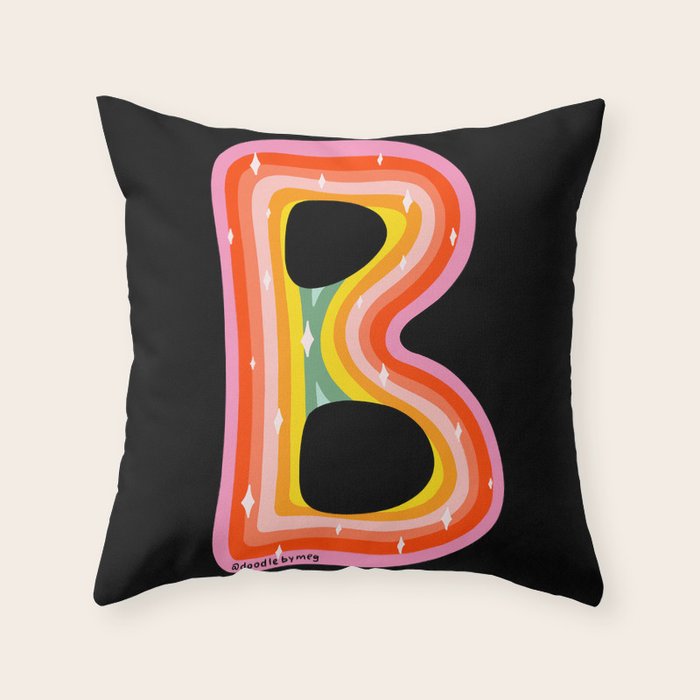 Rainbow B Throw Pillow Gallery Image 6