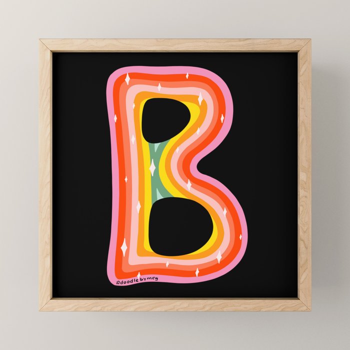 Rainbow B Mini Art Print Gallery Image 1