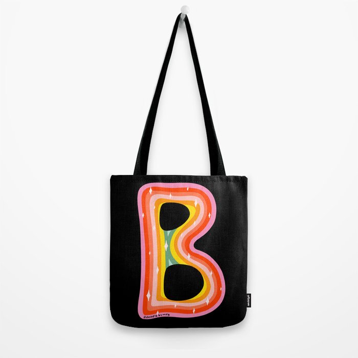 Rainbow B Tote Bag Gallery Image 2