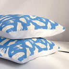 Ancient blue greek statue doodle pattern Pillow Sham Gallery Image 3