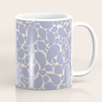 Blue Retro Inspired Paisley Swirl Pattern Coffee Mug Gallery Image 1