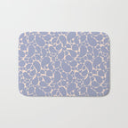 Blue Retro Inspired Paisley Swirl Pattern Bath Mat Gallery Image 1