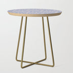 Blue Retro Inspired Paisley Swirl Pattern Side Table Gallery Image 1