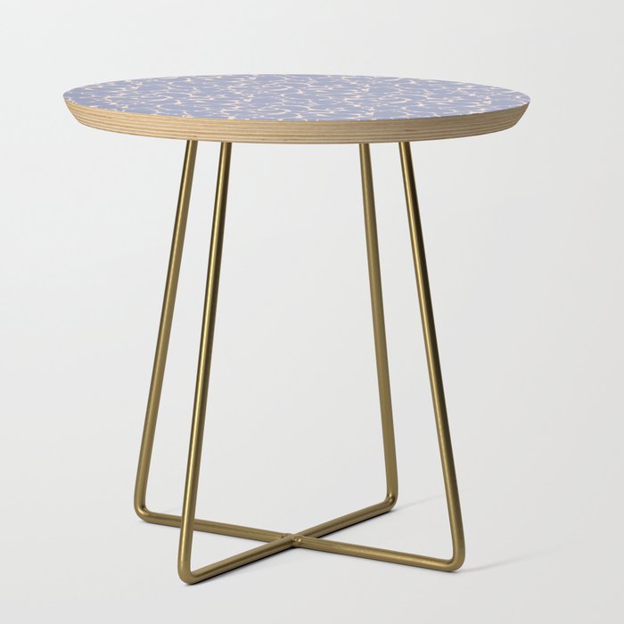 Blue Retro Inspired Paisley Swirl Pattern Side Table Gallery Image 1