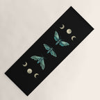 Lime Hawk Moths Night Yoga Mat Gallery Image 1
