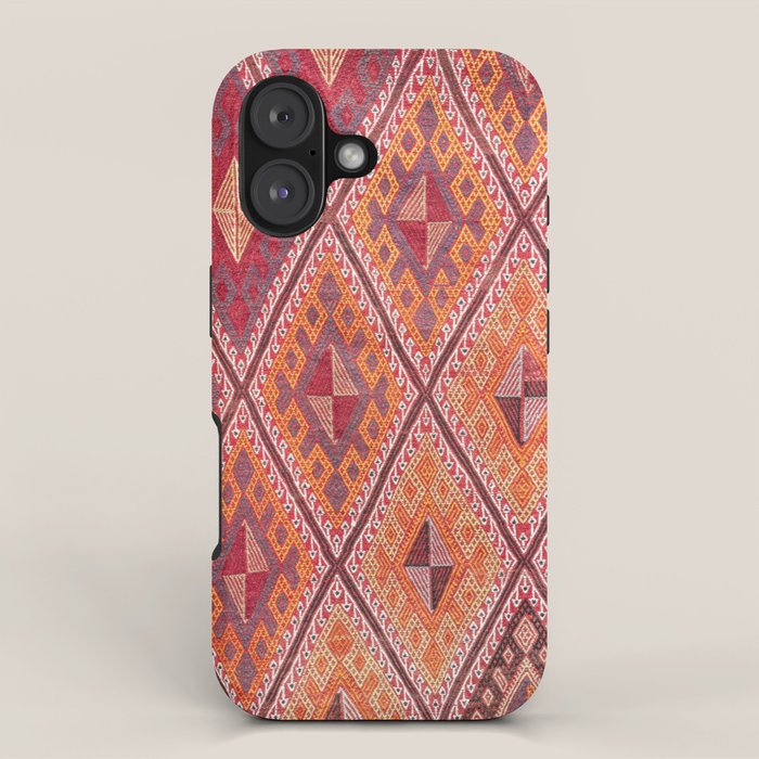 Woven Carpet | Red and Orange Oriental Design Print | Colors of Cappadocia iPhone Case Gallery Image 1